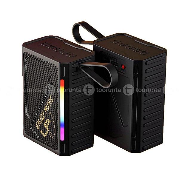 Lp V101 Tws Wireless Bluetooth V5.1 Portable Speaker Powerbank Fm Radio Tf Usb Drive Rgb Led Light