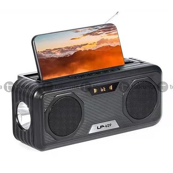 Lp V29 Tws Wireless Bluetooth Portable Speaker Solar Rechargeable Torch Light Super Bass