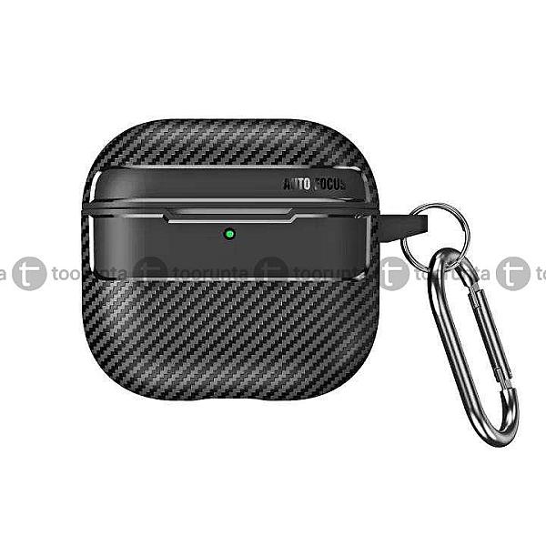 Airpods 4 (2024) Case Tpu Carbon Fiber Pattern Shockproof Protective Cover With Hook