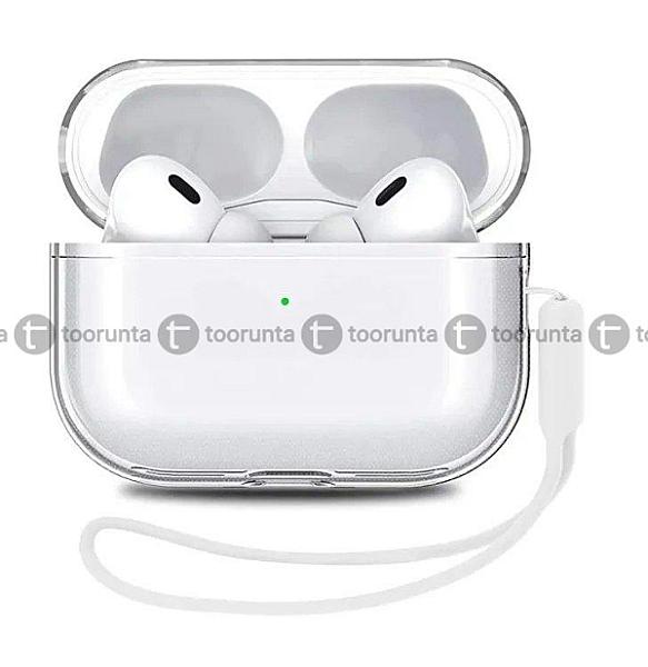 Airpods Pro 2nd Generation Transparent Cover Case With Hand Strap Lanyard