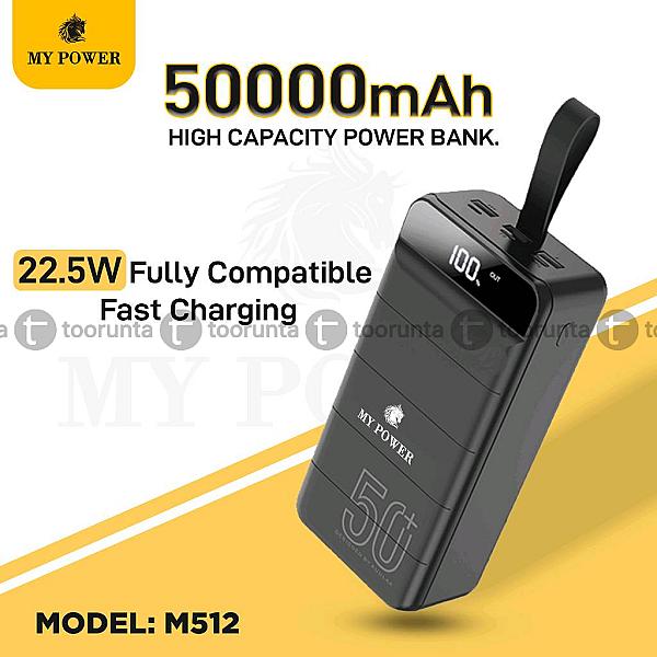 Mypower Powerbank 50000mah M-512, 22.5watt With 1 Year Warranty