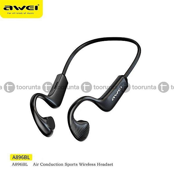 Awei A896bl Air Conduction Sports Wireless Bluetooth Headset With Mic