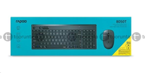 RAPOO 8050T Multi-mode Wireless Keyboard & Mouse(Wireless & Bluetooth)