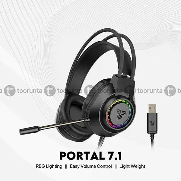 Fantech Portal 7.1 Hg28 Usb Gaming Headphone Rgb Virtual 7.1 Surround Sound