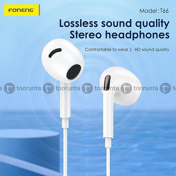 Foneng T66 Semi In 3.5mm Ear Earphone