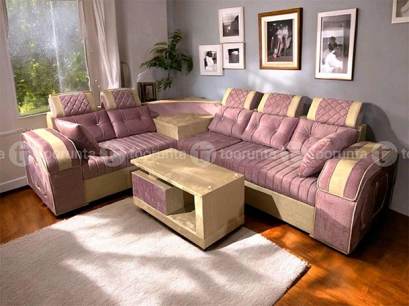 L Corner Sofa-6 Seater