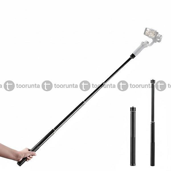 Aluminum Alloy Telescopic Extension Pole 1/4″ Universal Selfie Stick For Gimbals & Action Cameras