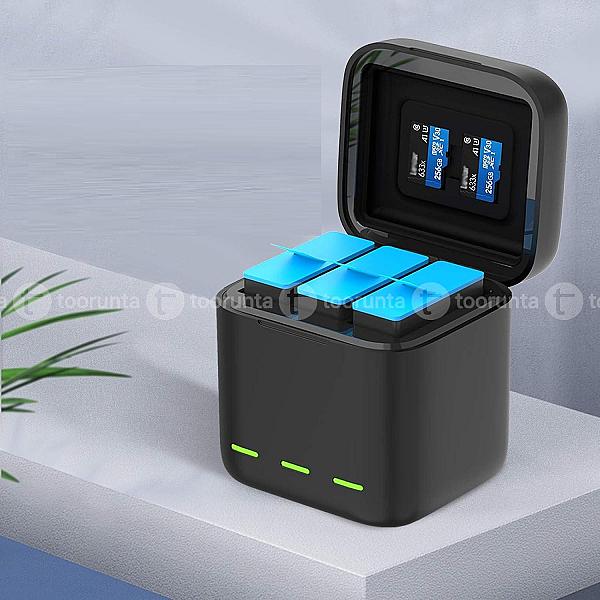Telesin 3 Slot Battery Charger For Gopro Hero 9-12