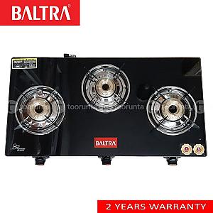 Baltra Nexa Crystal Three Burner Gas Stove (bgs 145)