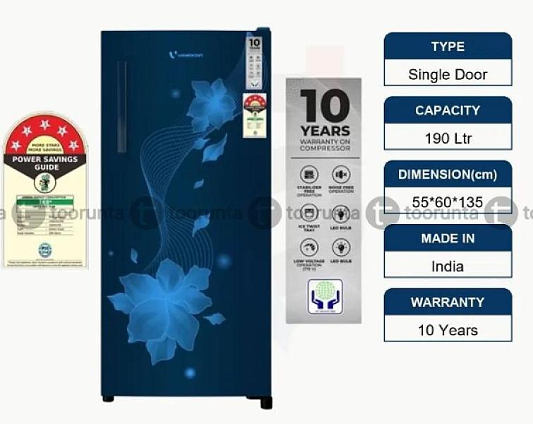 Videocon Refrigerator – 190 Ltr Single Door (Vd-201fb/fr)