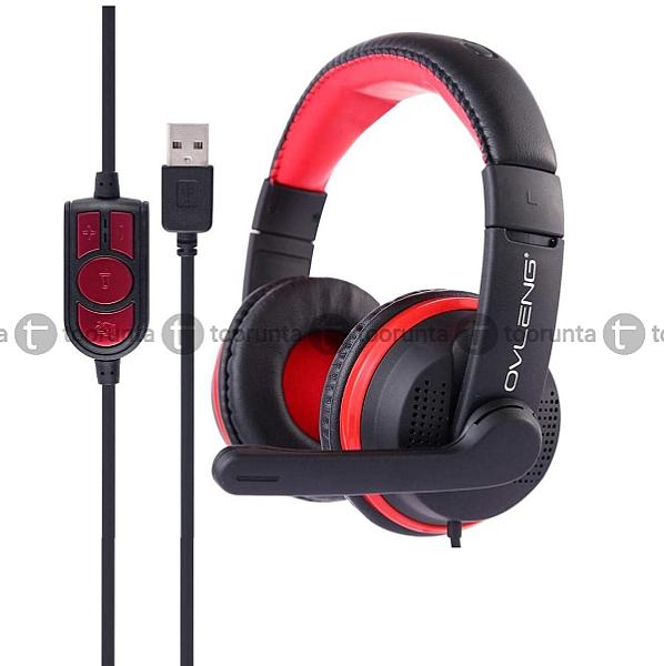Ovleng Gt91 Wired Headphones Usb Headset With Mic