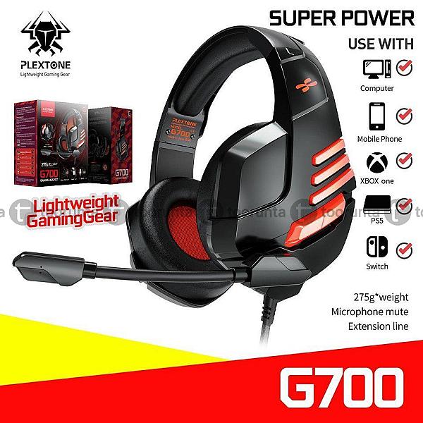 Plextone G700 Gaming Headset Super Lightweight With Mic For Smartphone Pc Xbox Ps4