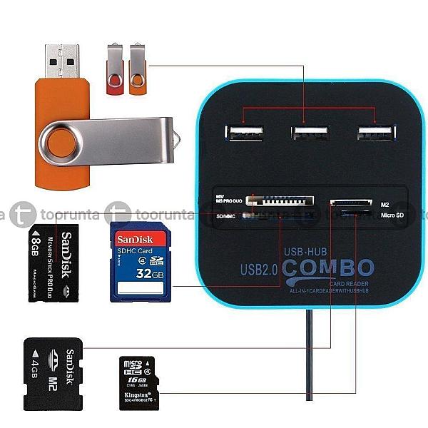 All In One Combo Card Reader For Pen Drive Cameras Mobile Pc Laptop Tablet