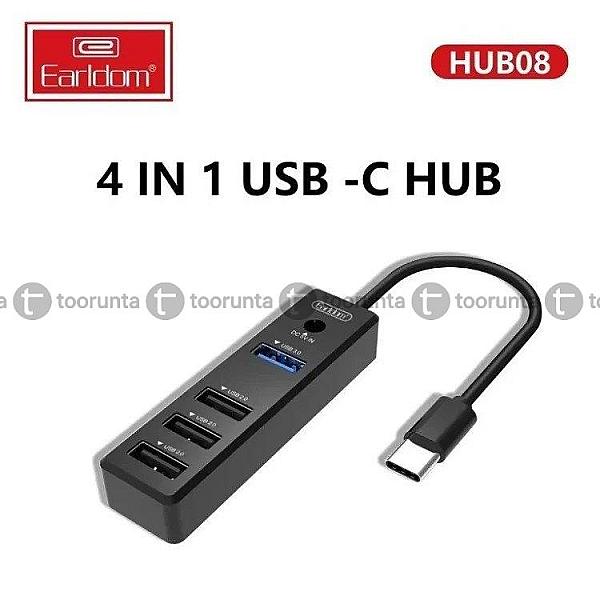 Earldom Hub08 4 In 1 Usb C Hub Plug And Play