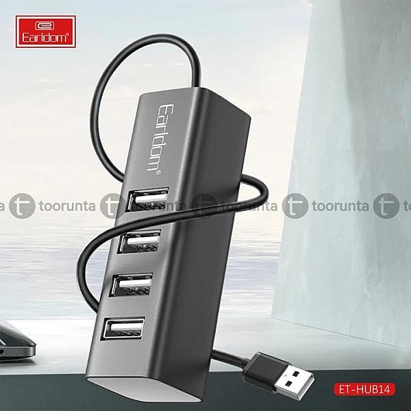 Earldom Hub14 Usb Hub 4 Ports, Black