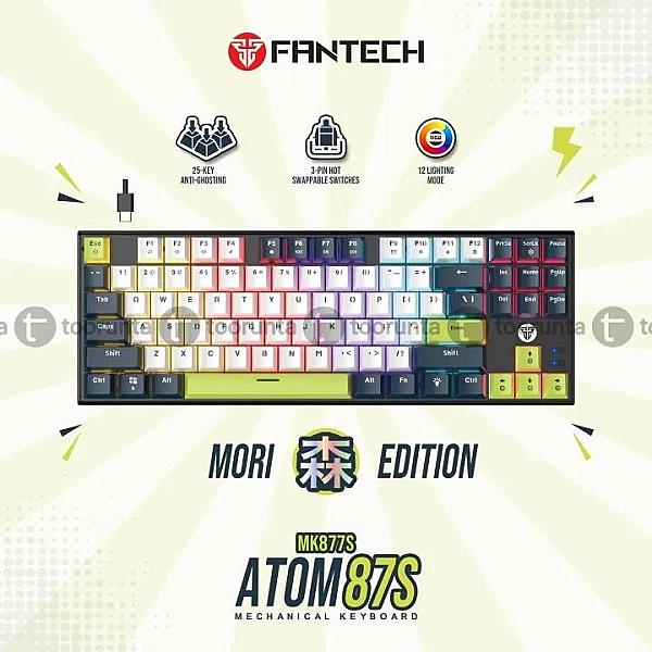Fantech Atom 87s Mori Edition Wired Mechanical Keyboard Hotswapable Keycaps