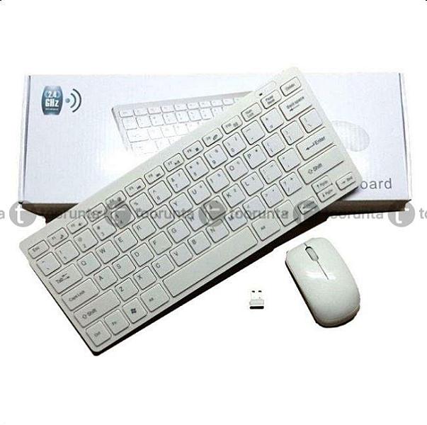 Gkm901 2.4ghz Wireless Mini Keyboard And Mouse Combo Usb Support White