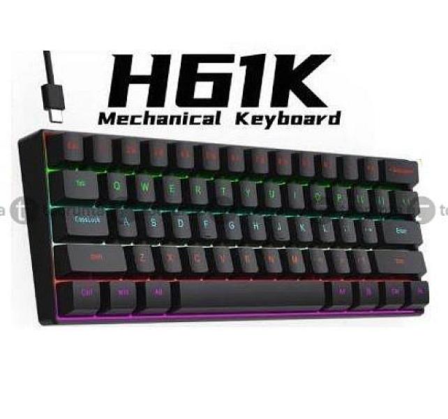 H61k Blue Switch Mechanical Keyboard Blue Switch Type-c Rgb 61 Keys