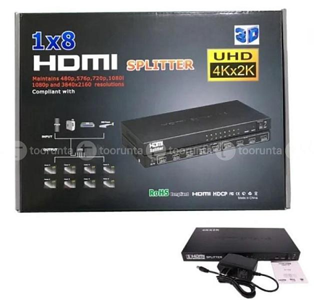 Hdmi Splitter 1 In 8 Out Support 4k 2k 3d