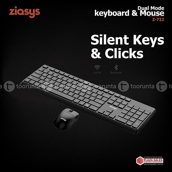 Ziasys Wireless Keyboard And Mouse Z-722