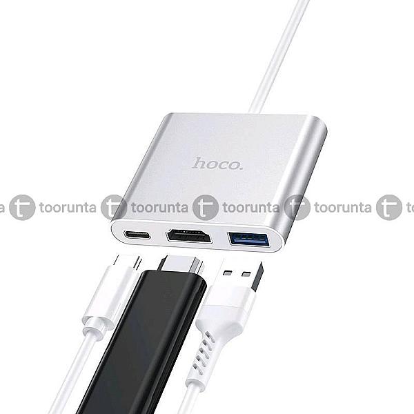 Hoco Hb14 Type C Hub Usb3.0 + Hdmi + Pd