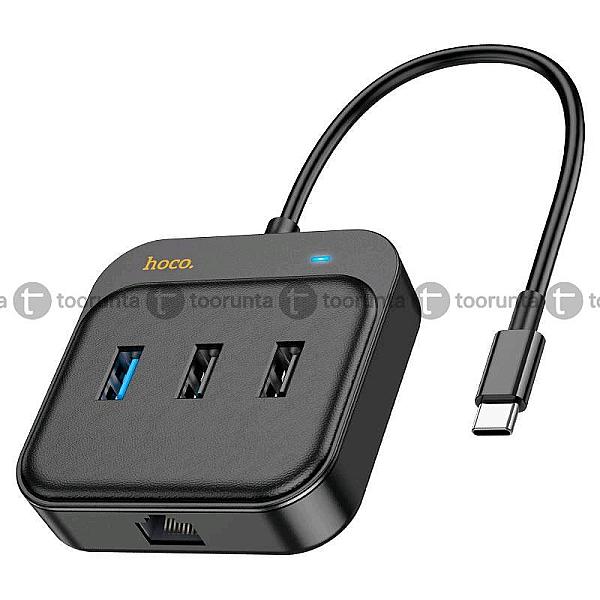 Hoco Hb37 Type-c Hub Hdtv + Rj45 + Usb-a3.0 + 2 × Usb-a2.0 + Type-c