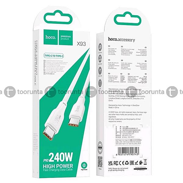 Hoco X93 240w Type C To C Fast Charge Data Cable 1 Meter