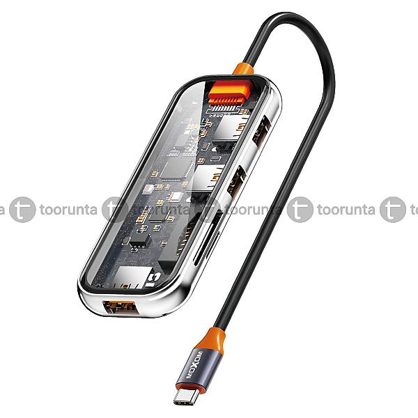 Moxom Lx-hb801 5 In 1 Type C 3.0 Portable Hub For Laptops