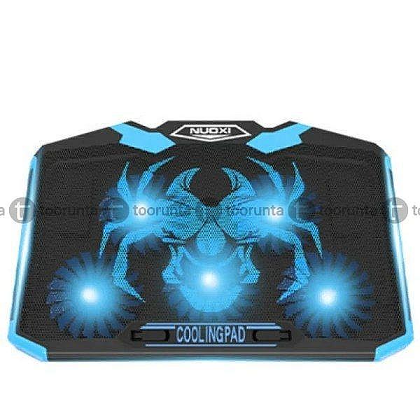 Nuoxi Q7 Ultra Professional 5 Fan Led Backlit Speed And Height Adjustable Gaming Laptop Stand Cooling Pad