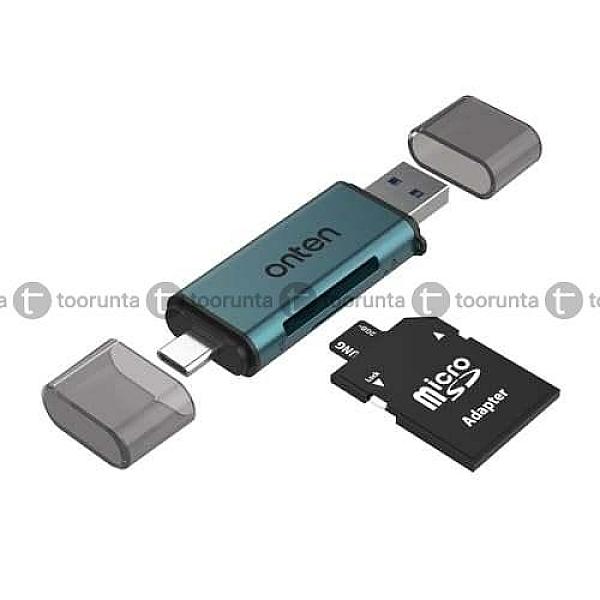 Onten Cr532 2 In 1 Usb-a/usb-c To Sd2.0 / Tf2.0 Usb Card Reader