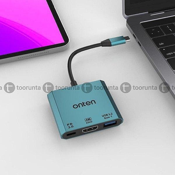 Onten Uc301 3 In 1 Usb C To Hdmi 4k 60hz Adapter