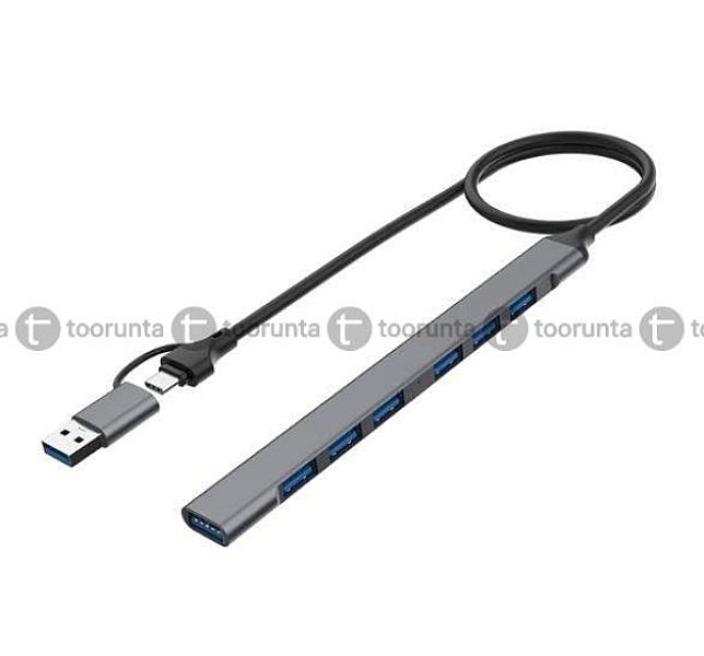 Onten Uca9702 2 In 1 7-port Portable Multifunctional Usb Hub Docking Station