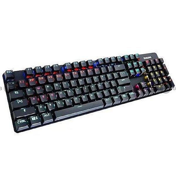 Philips G401 Gaming Mechanical Blue Switch Keyboard Wired Usb Full Mixed Light