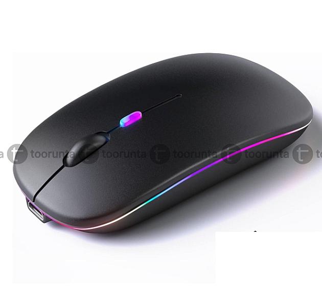 Solid W10 Dual Mode Bluetooth And 2.4 Type C Rechargeable Mouse Led Silent Click