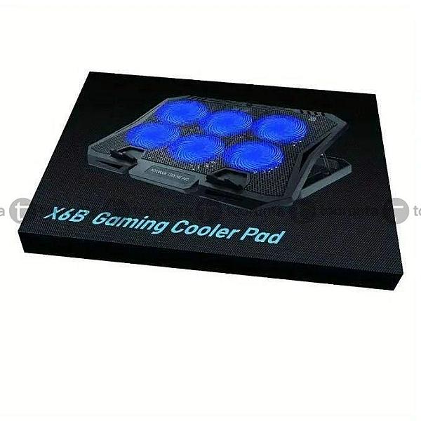 Laptop Cooler X6b 6 Fans Blue Light With Fan