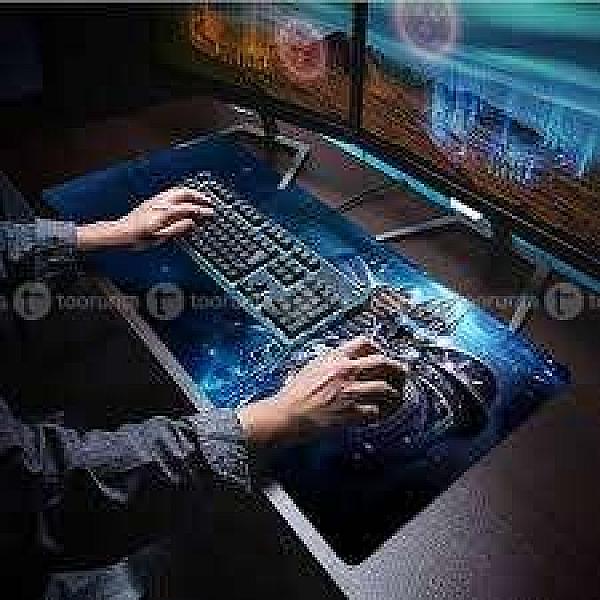 Large Size Gaming Mouse Pad 680 Mm To 290 Mm Computer Mouse Mat With Mouse And Keyboard Combo In Blue And Green Color Options