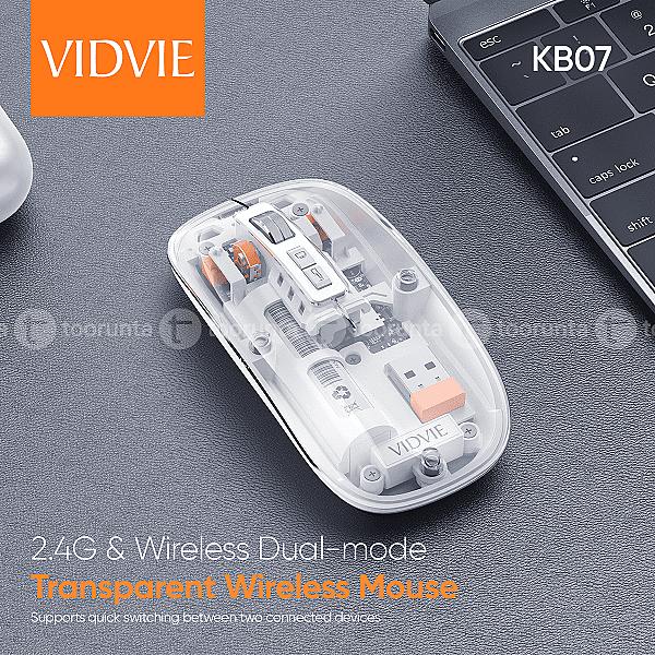 Vidvie Kb07 Transparent Wireless Mouse