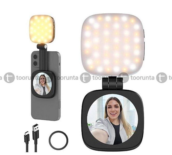 B13 Magsafe Magnetic Selfie Light With Mirror Folding Led Light For Phone & Video Calls