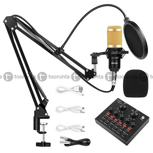 Bm800 Condenser Microphone Set With V8 Sound Card