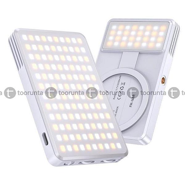 Jmary Fm168r Dual-color Temperature Magnetic Phone Fill Light 160 Led Beads