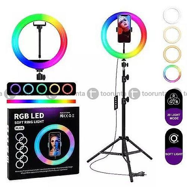 Mj26 Rgb Led Ring Light Set With Tripod Stand And Phone Holder