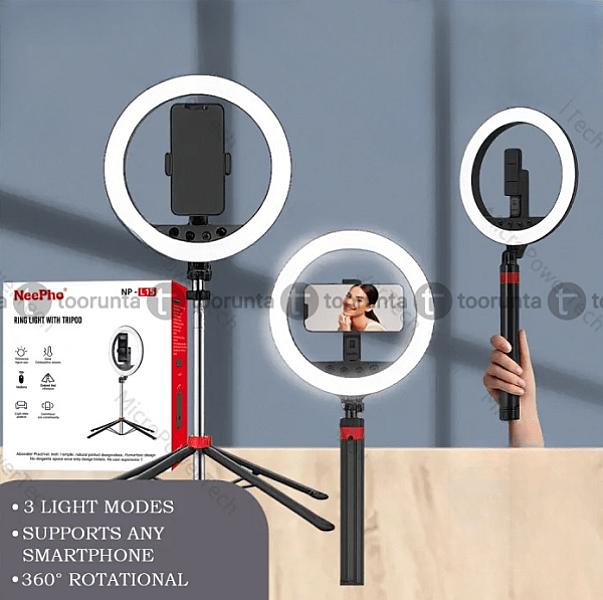 Neepho Np L15 Professional Ring Light Kit With Tripod Stand Selfie Stick