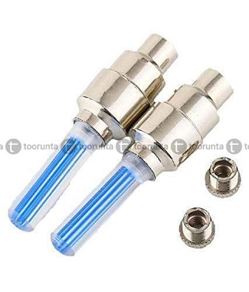 Led Tyre Valve Cap Light For Bike -Blue For Bullet Trials 350