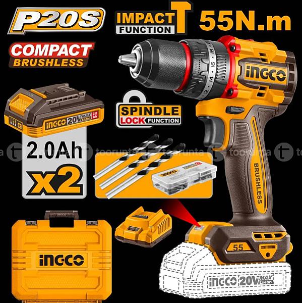 Compact Brushless Cordless Impact Drill CIDLI20558