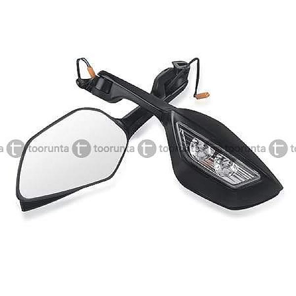 Bike Adjustable Rear View Mirror With Turn Signal Led Indicator For All Fairing Bikes R6