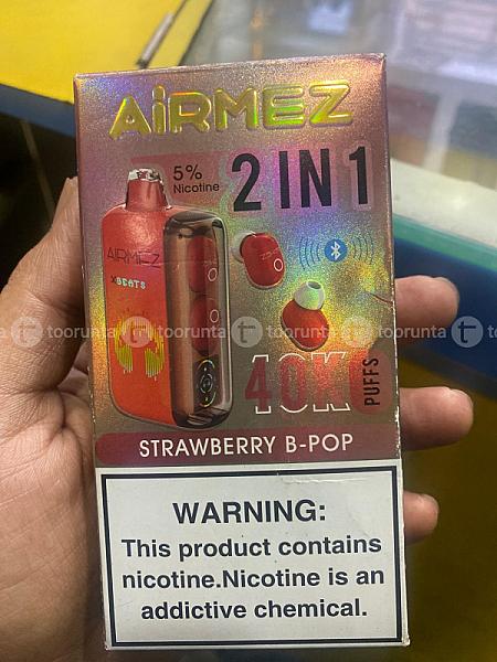 Airmen 40k Puffs With Airpods Strawberry