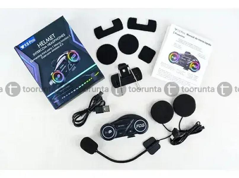 Y13 Pro Helmet Intercom Headset 500m Dual Bluetooth 6.0 Rgb Lighting Effect Supports Connecting To Third-party Walkie-talkie
