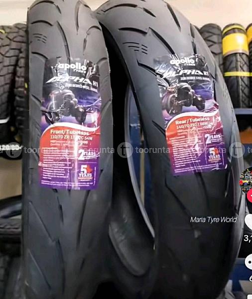 Tyre 150-60-17/110-70-17set Appolo Alpha H1