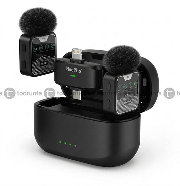 Neepho Np60 Wireless Lavalier Microphone With Anc Noise Reduction Plug & Play Clip-on Mic