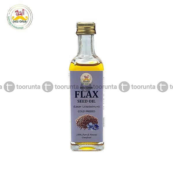 Desi Grub Flax Seed Oil 60ml | Alsi Tel | Omega-3 Rich | Heart, Skin & Hair Health